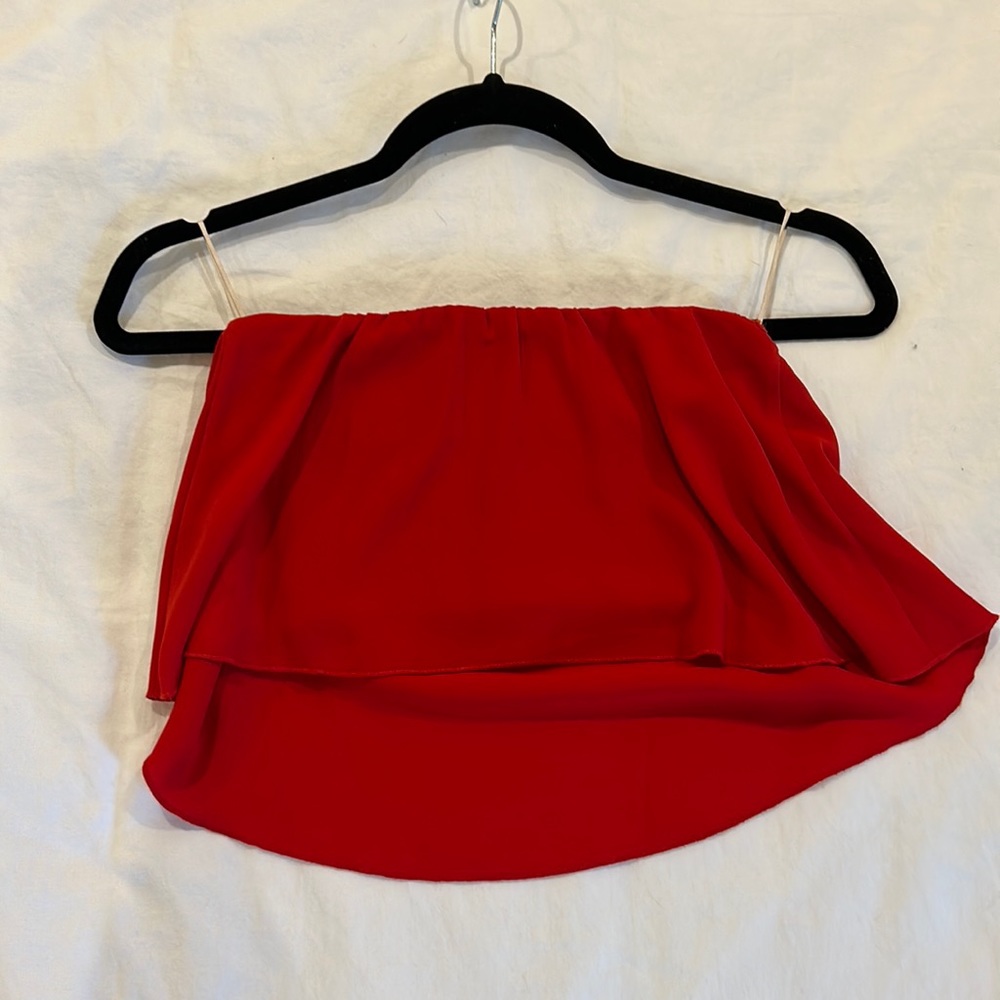 Aritzia red crop top